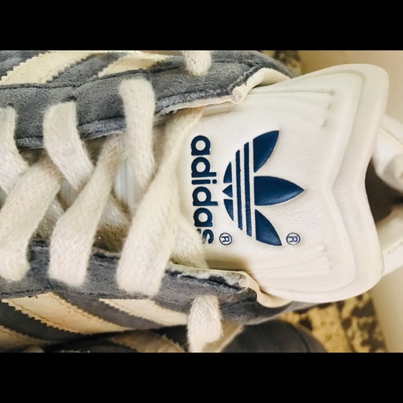 SOLD - Gray White Suede Gazelle Adidas Women 9 - Picture 8 of 8